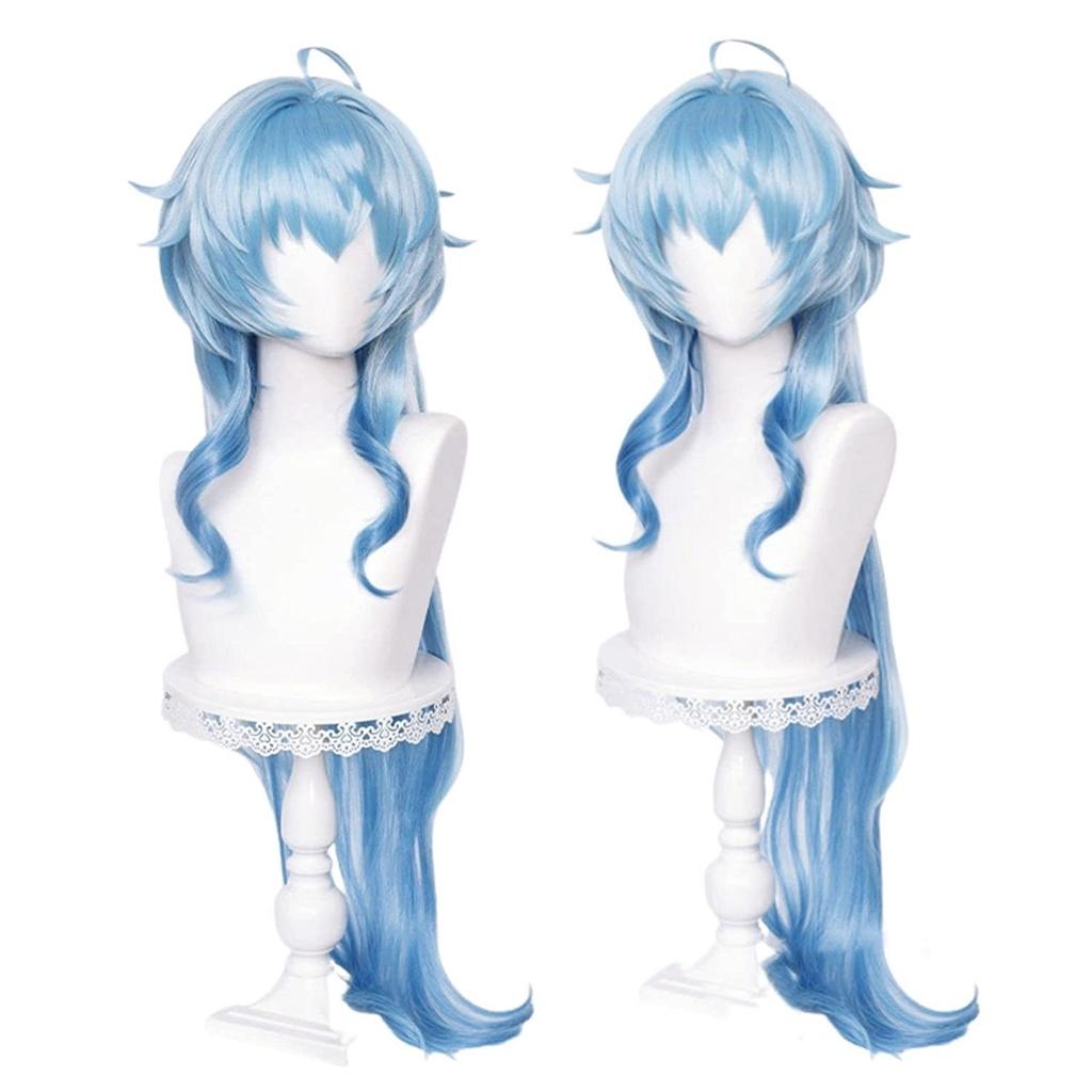 Wig/Tóc giả cosplay Ganyu - Genshin Impact màu xanh