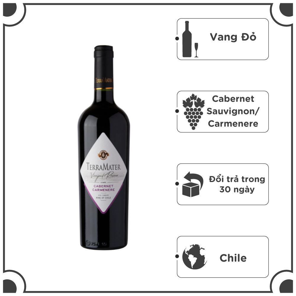 Rượu Vang Đỏ Chile TerraMater Vineyard Reserve Cabernet Sauvignon Carmenere