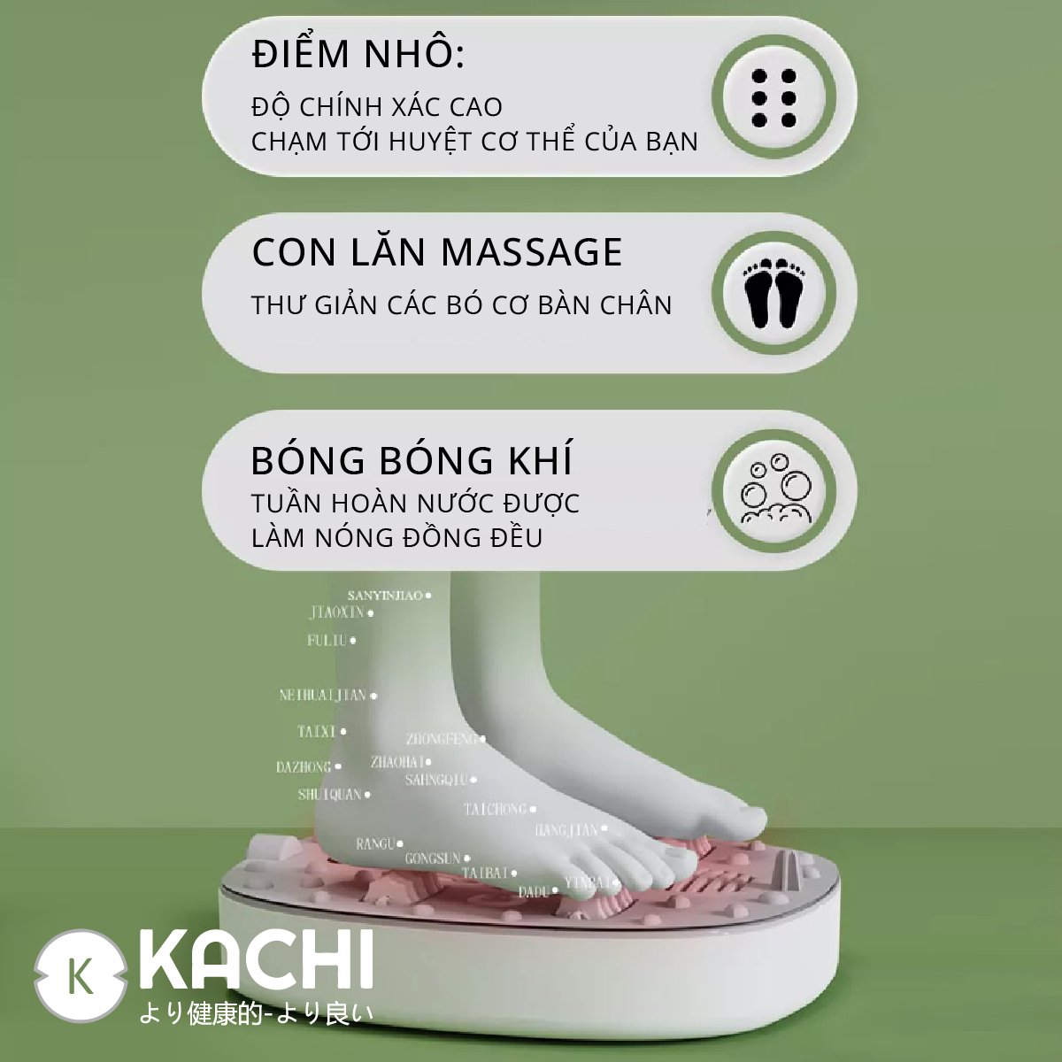 Bồn ngâm chân massage xếp gọn Kachi MK344