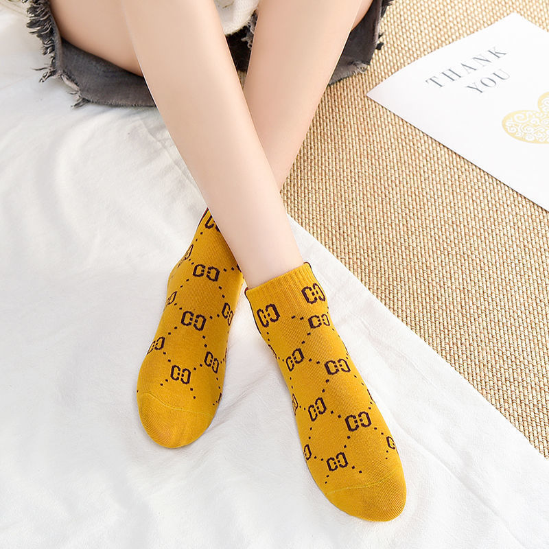 Sét 5 đôi tất nữ Hàn Quốc Choobe cổ ngắn len gân tăm lười thấp vintage cao cấp thời trang