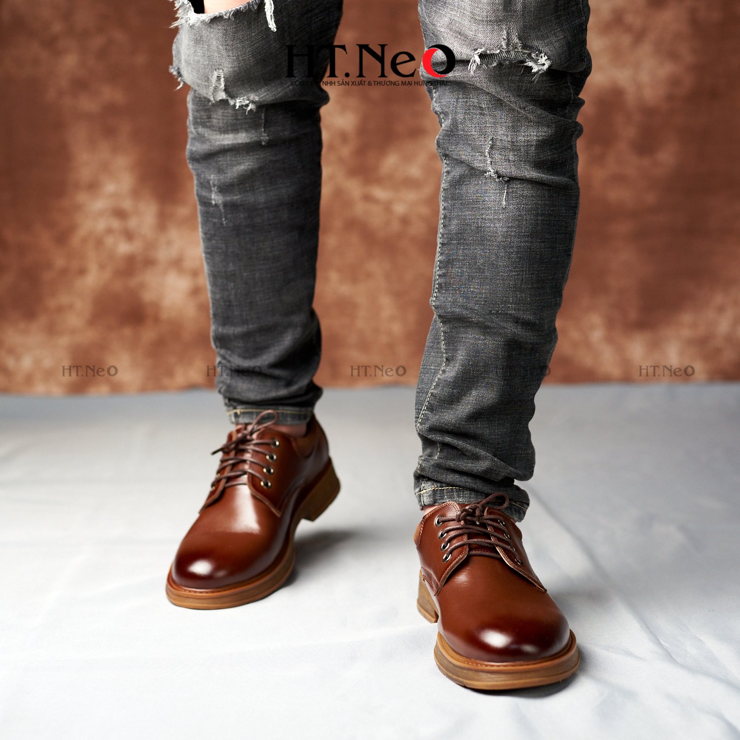 Giày buộc dây, giày d,r da bò cao cấp HT.NeO phong cách trẻ trung dn26