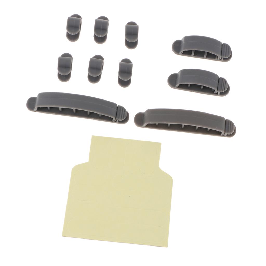 10Pcs Cables Management Wire Cord Clips Wall Desktop Clip Organizer