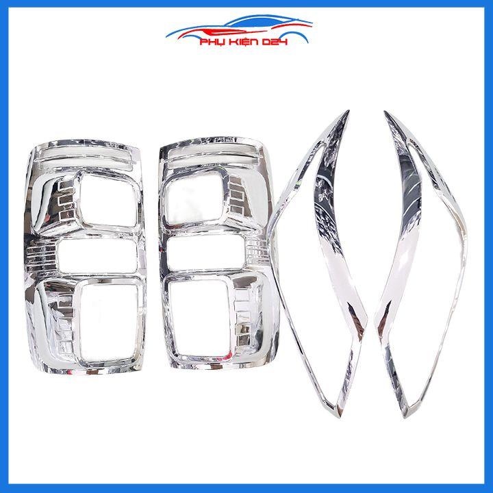 Ốp viền đèn pha hậu mạ crom Colorado chống trầy trang trí bảo vệ xe