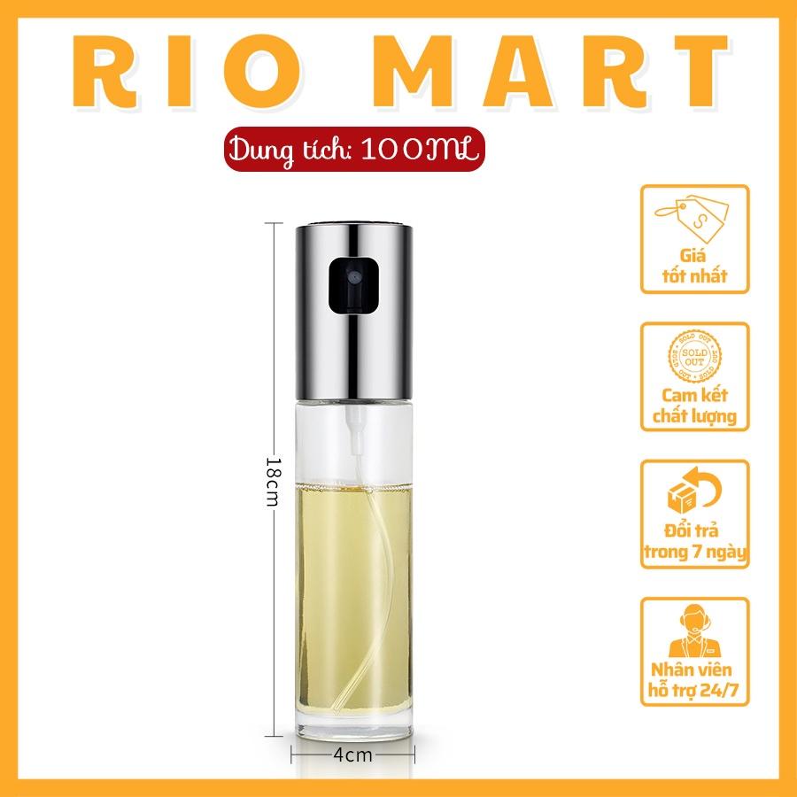 Bình Xịt Dầu Ăn Cho Nồi Chiên Không Dầu, Chai Xịt Thủy Tinh Phun Sương 100ml - R30 RIOMART