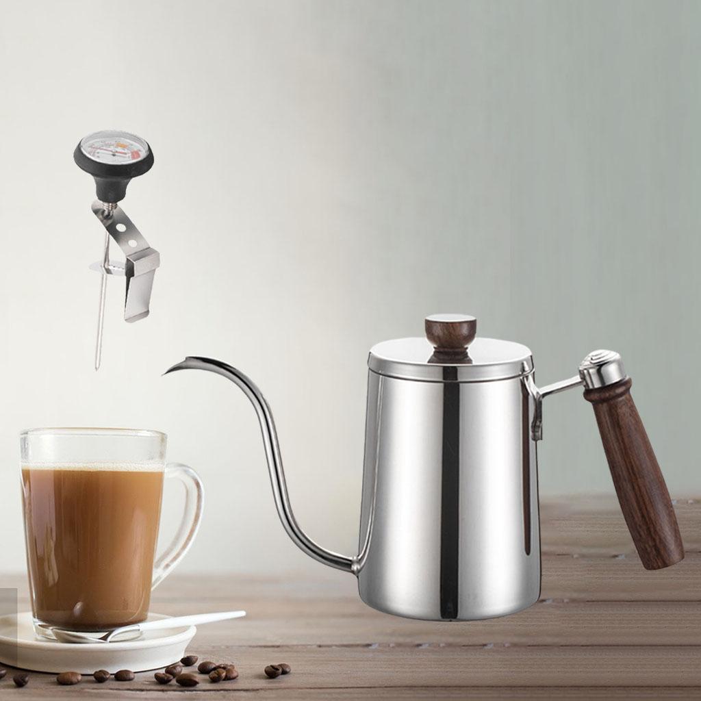 Stainless Steel Drip Coffee Pot Filter Tea Maker for Home Office 600ml Pot