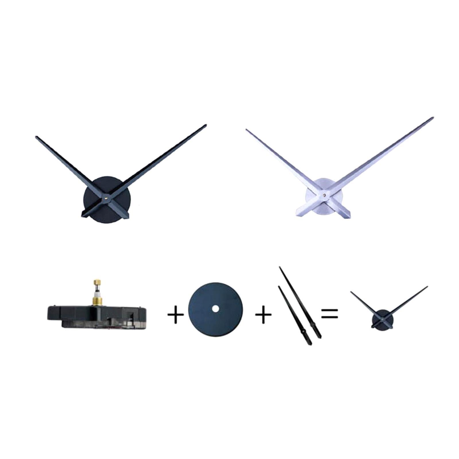DIY Clock Movement, Minute Hands, Hour Hand, Long Shaft Clock Accessories, Clock Repair Kit for Bedroom, Kitchen, Living Room