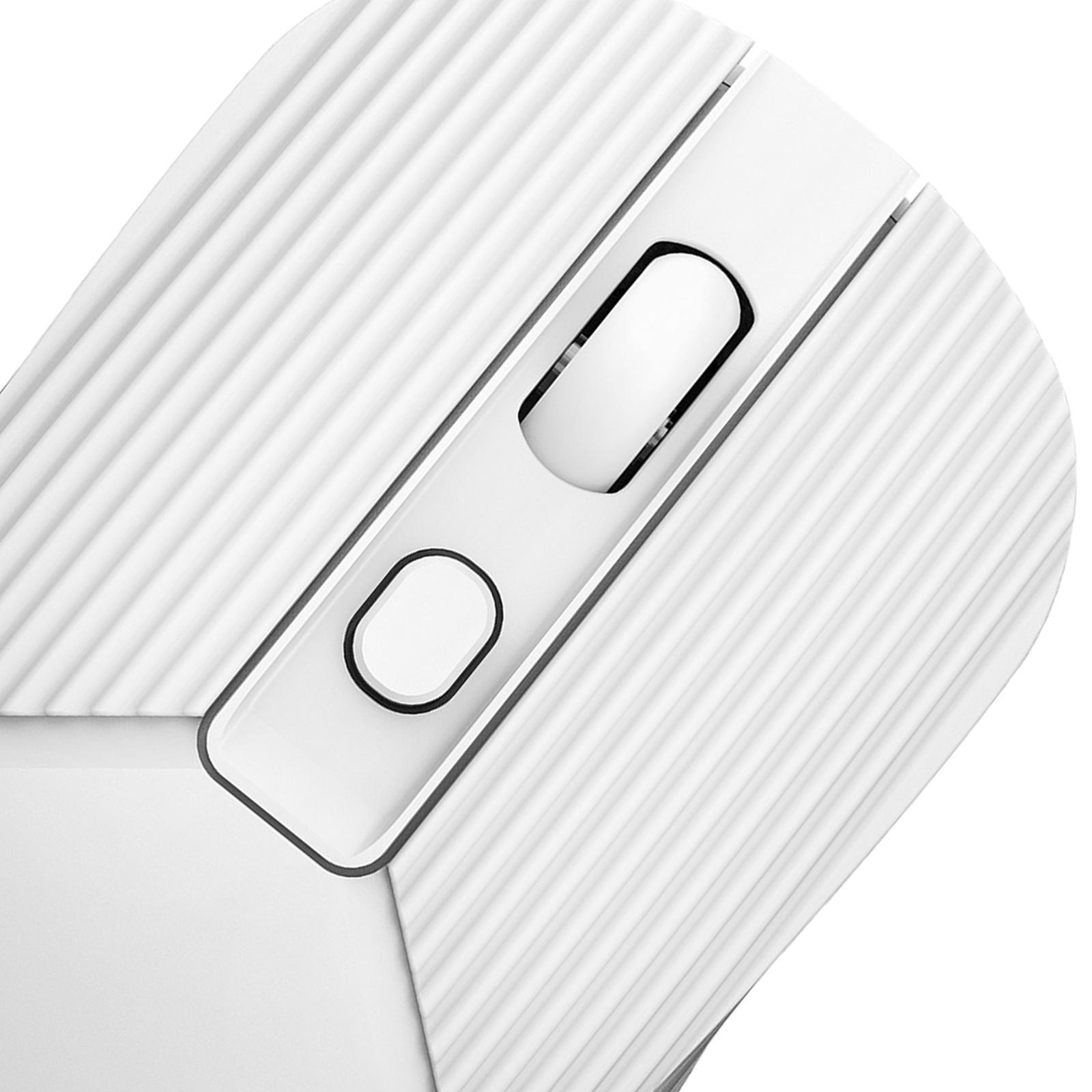 2.4G Wireless Mouse USB Receiver AAA Battery White