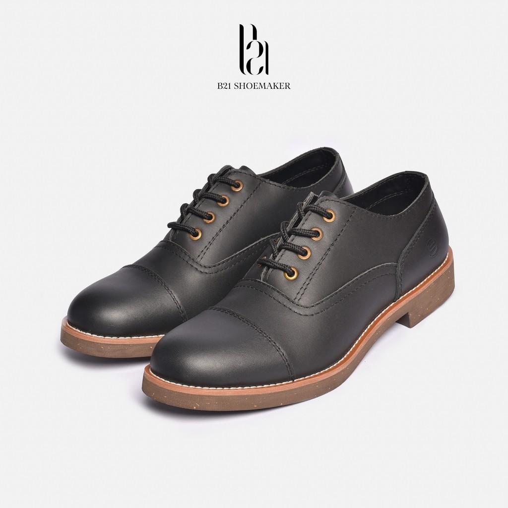 Giày Tây Nam Da Bò Sáp Đế CORK NIKTRIAL Lót Giày Tăng Chiều Cao Đệm Khí Tăng 2cm Thời Trang Vintage - B21 Shoemaker