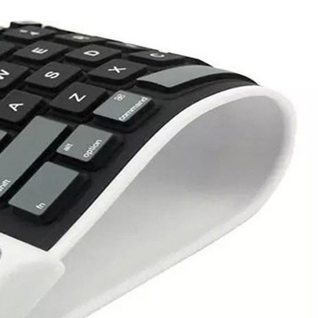 Waterproof Foldable Silicone Soft Mute 2.4G Wireless Keyboard for Laptops PC