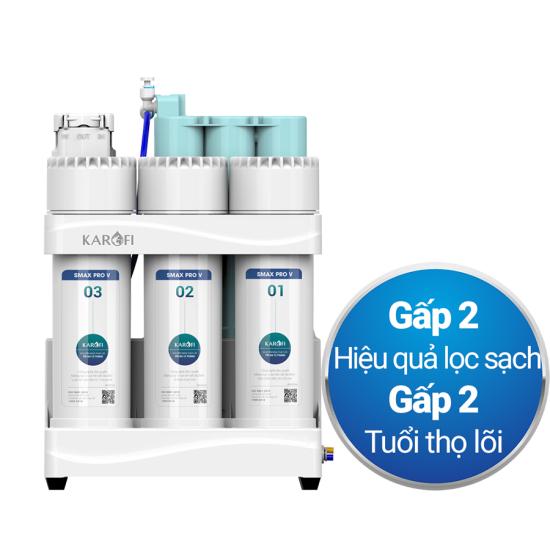 [TẶNG BỘ LÕI] Máy Lọc Nước RO Karofi KAQ-U50K – 10 Lõi Lọc Smax, Hệ Lõi HP 6.0 Bổ Sung Khoáng - Hàng Chính Hãng
