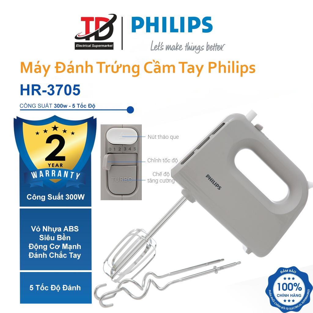 Máy Đánh Trứng Philips HR3705 - Công Suất 300W - Hàng Chính Hãng