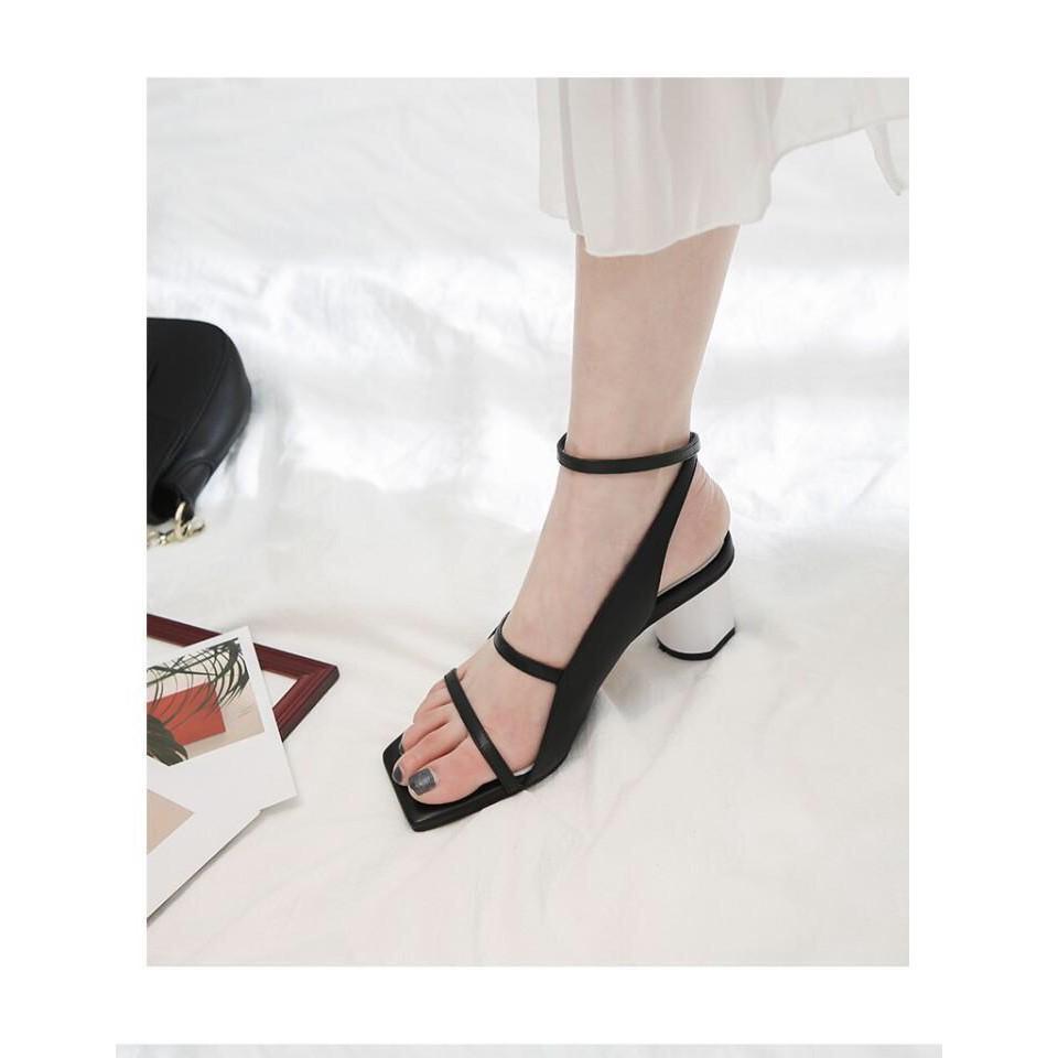 Giày sandal gót tròn cao 5 phân thời trang cao cấp S21 VIETLAVANI