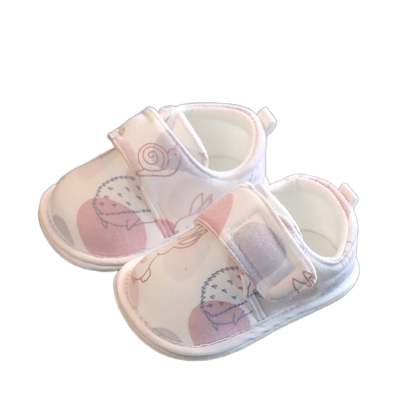 Giày tập đi cho bé có đế trống trượt, dép vải quai hậu nhẹ nhàng mềm mại cho trẻ sơ sinh đến 1 tuổi - GSS04