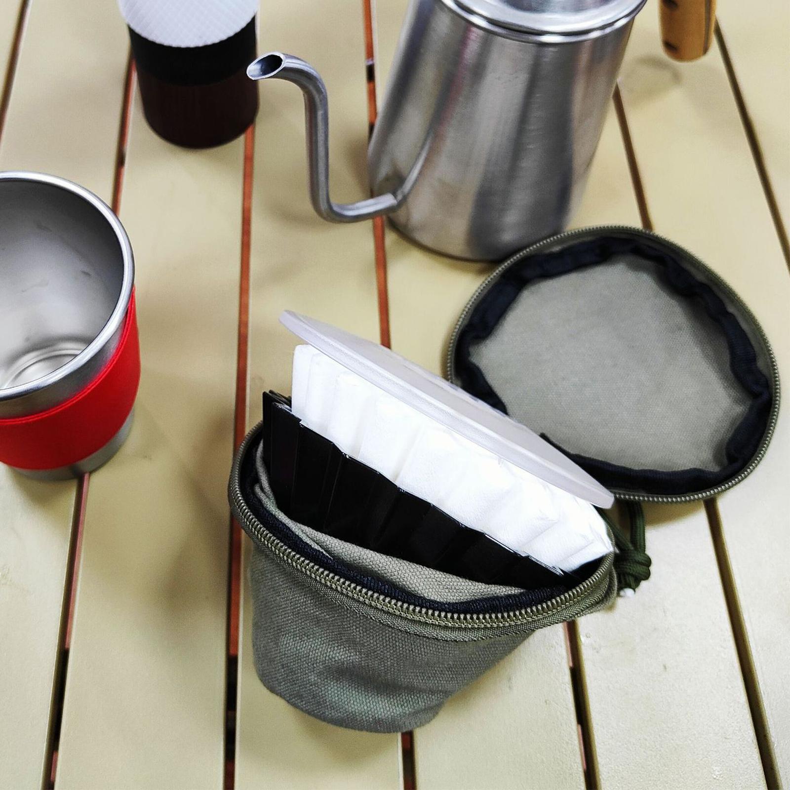 Basket Coffee Filter Holder Organizer Coffee Filter Container for Hiking Bar
