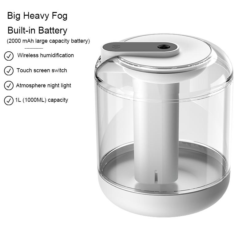 Xiaomi 1000ML Máy Tạo Độ Ẩm Không Khí 2000 MAh Tinh Dầu Thơm Aroma Diffuser 7 Màu Đèn Thoáng Mát Sương Có Thể Thêm Hoa trái Cây