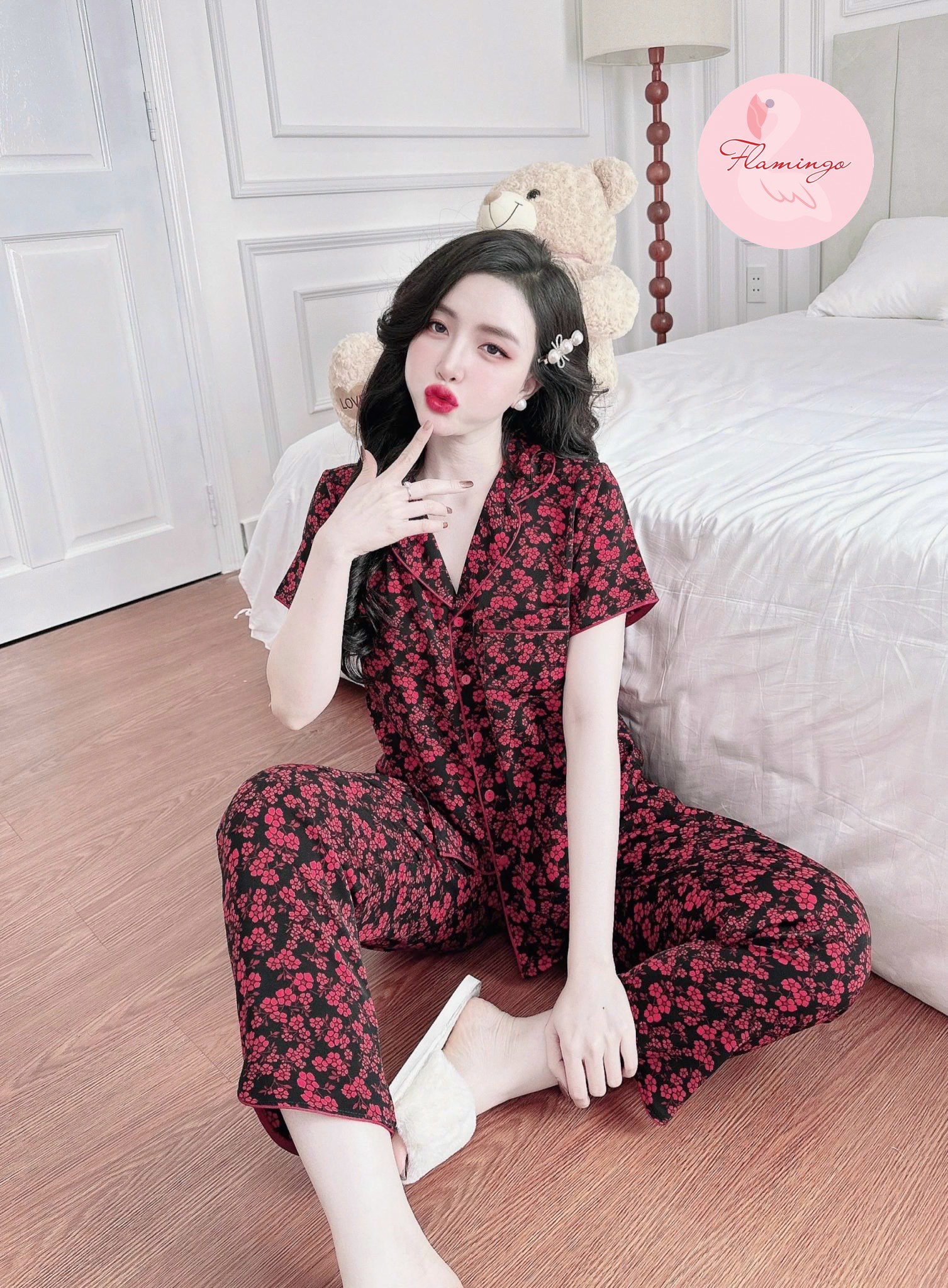 Set Pijama QUEEN PYS chất liệu Satin cao cấp WPYS002