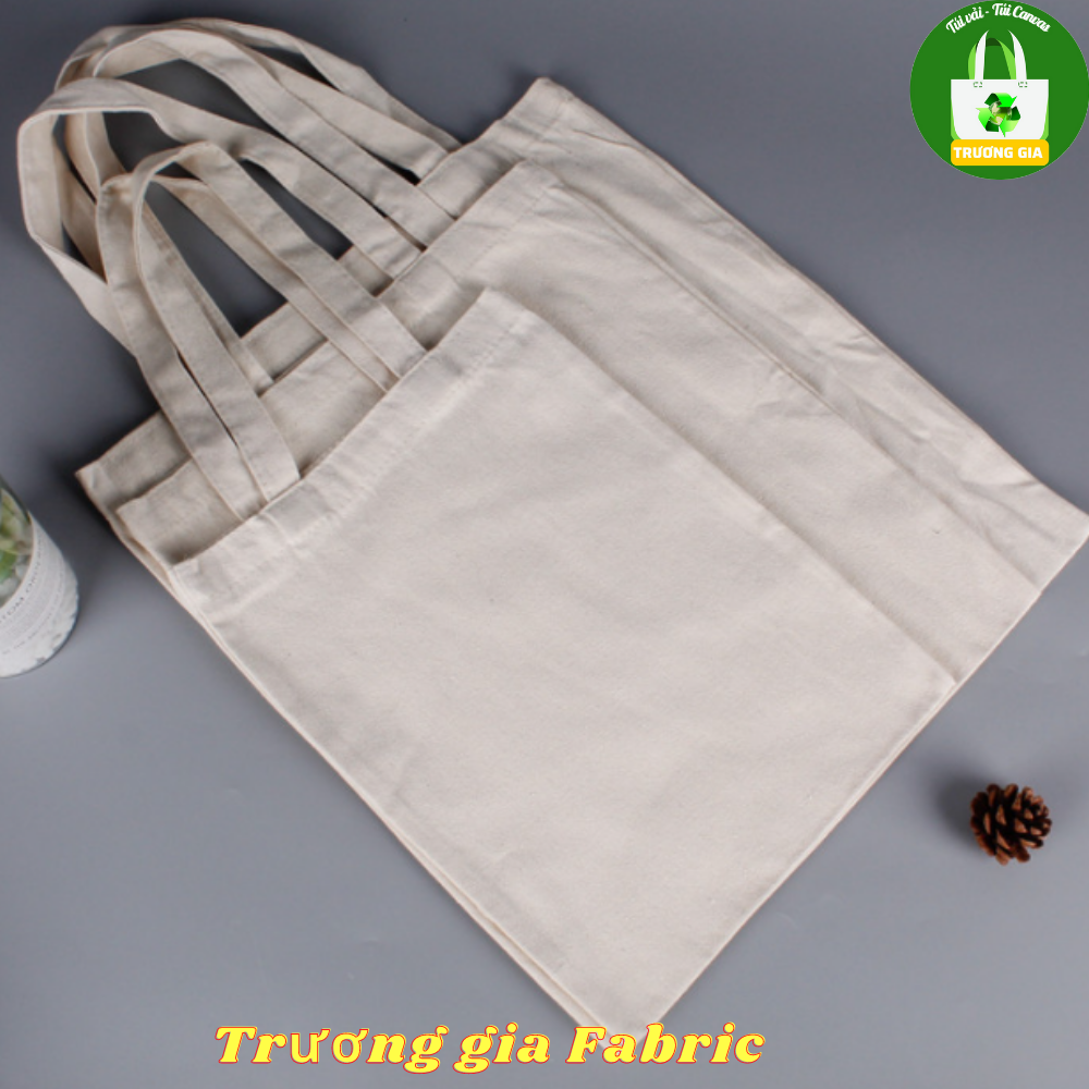 Túi vải Tote Canvas Màu Đen Trắng Và Be kích thước lựa chọn