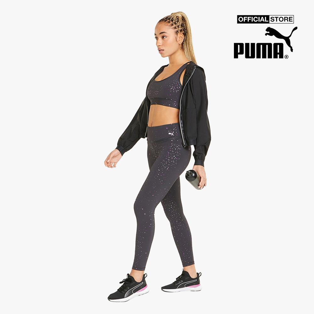 PUMA - Áo bra thể thao nữ Stardust Mid Impact Printed Training 521372