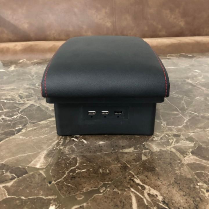 Hộp tỳ tay ô tô Mitsubishi Xpander cao cấp tích hợp 3 cổng USB: XPD-NK