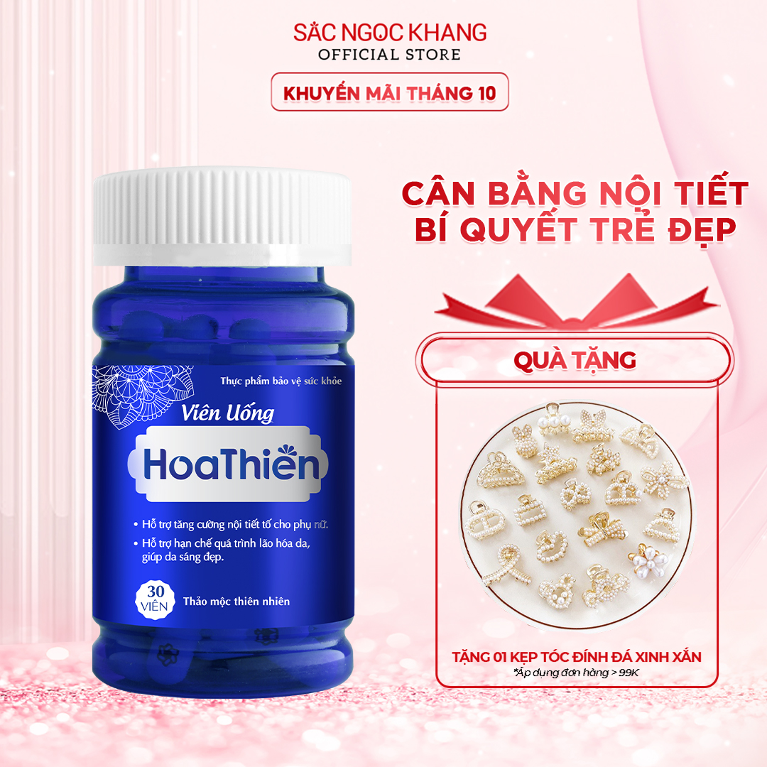 Viên Uống Hoa Thiên Hộp 30 Viên Giúp Đẹp Da Cân Bằng Nội Tiết Tố Cải Thiện Sinh Lý Nữ