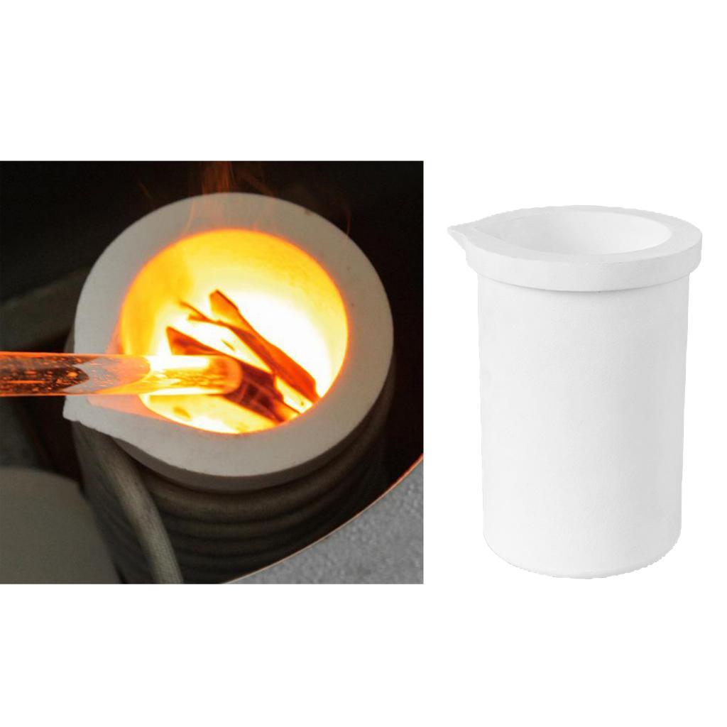 3pcs 2kg Quartz Silica Melting Crucible Pot Cup Metal Gold Silver Casting