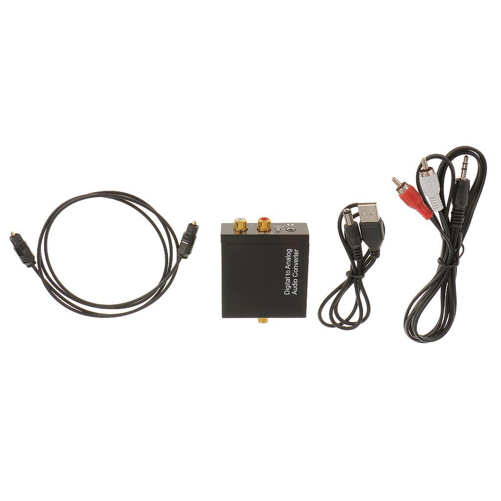 Digital Coaxial Toslink Optical Analog L / R Audio Converter Adapter