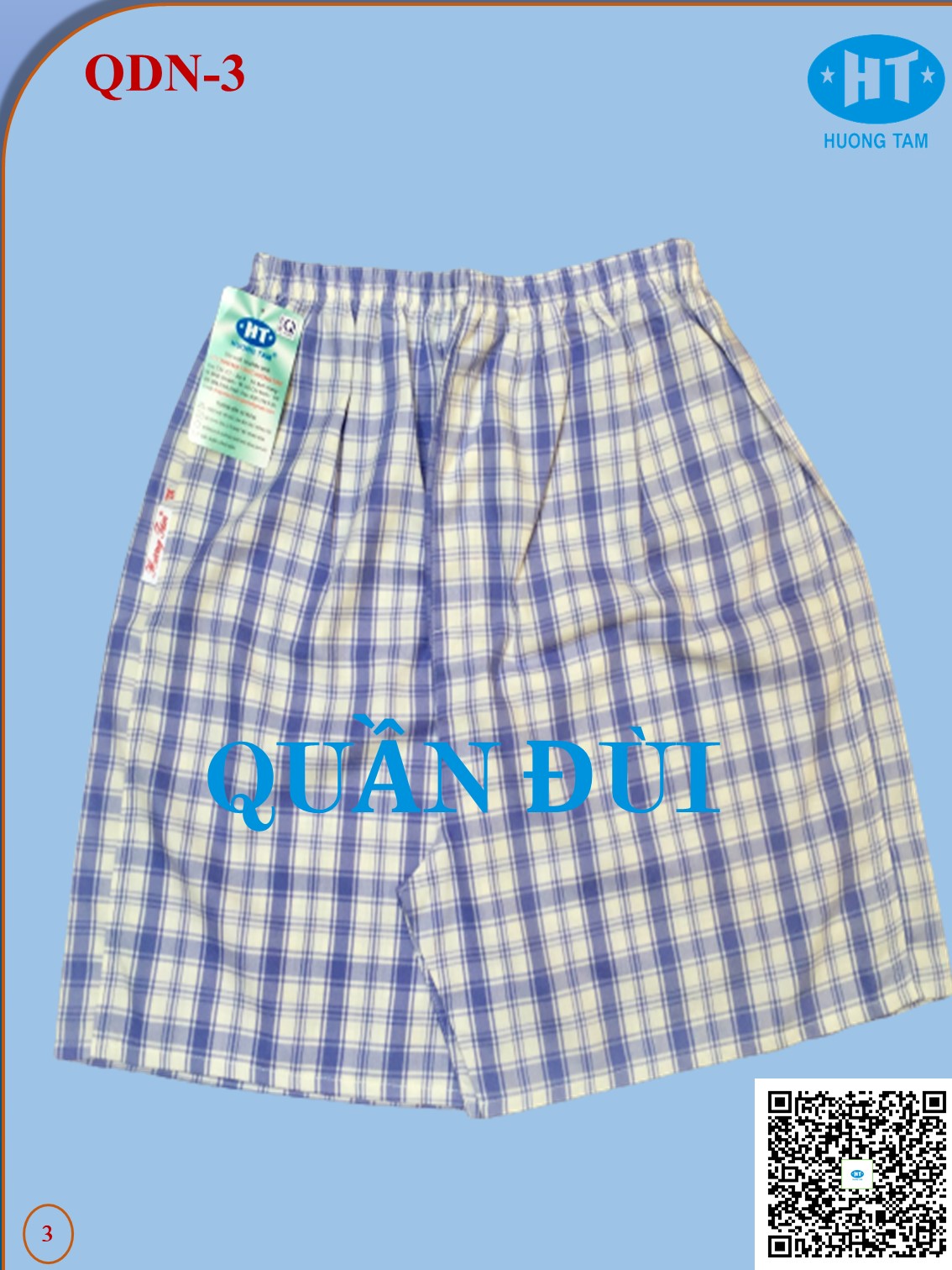 Quần Đùi HUONGTAM  nam cao cấp(QDN). Chất liệu vải loại tốt: mềm mại, thoáng mát, không phai màu
