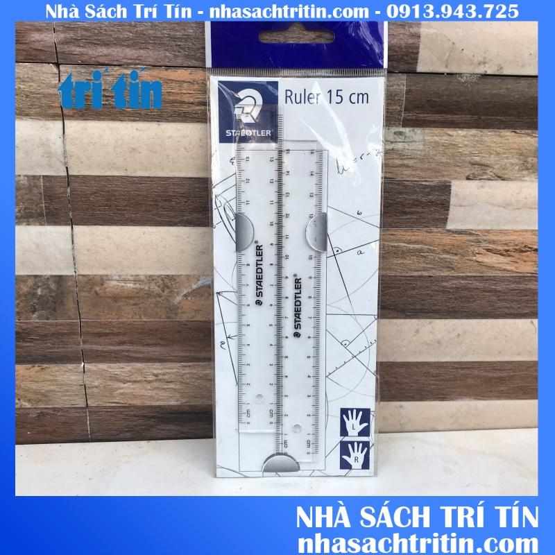 Thước kẻ màu trong suốt làm bằng nhựa 15cm bộ 2 cây thương hiệu starler