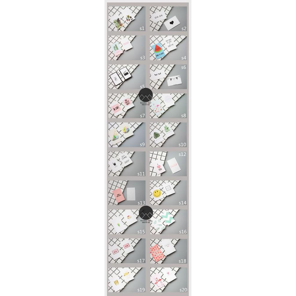 Thiệp decor trang trí treo tường lomo card 2 mặt, decor phụ kiện trang trí chụp ảnh, thiệp chúc mừng, thiệp quà tặng