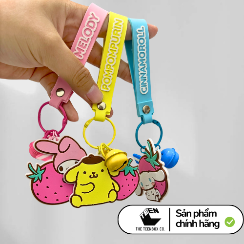 Móc gắn chìa khóa hoạt hình SANRIO dễ thương, Sanrio Móc Khóa Xe Hơi, Móc Khóa Hình Nhân Vật Sanrio My Melody Dễ Thương - Sản phẩm chính hãng, Phân phối bởi Teenbox