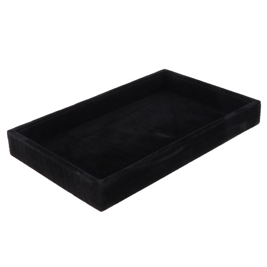 2 Pcs Velvet Necklace Bracelet Earring Anklet Jewelry Display Tray Case Organizer for Jewelry Store Home Use