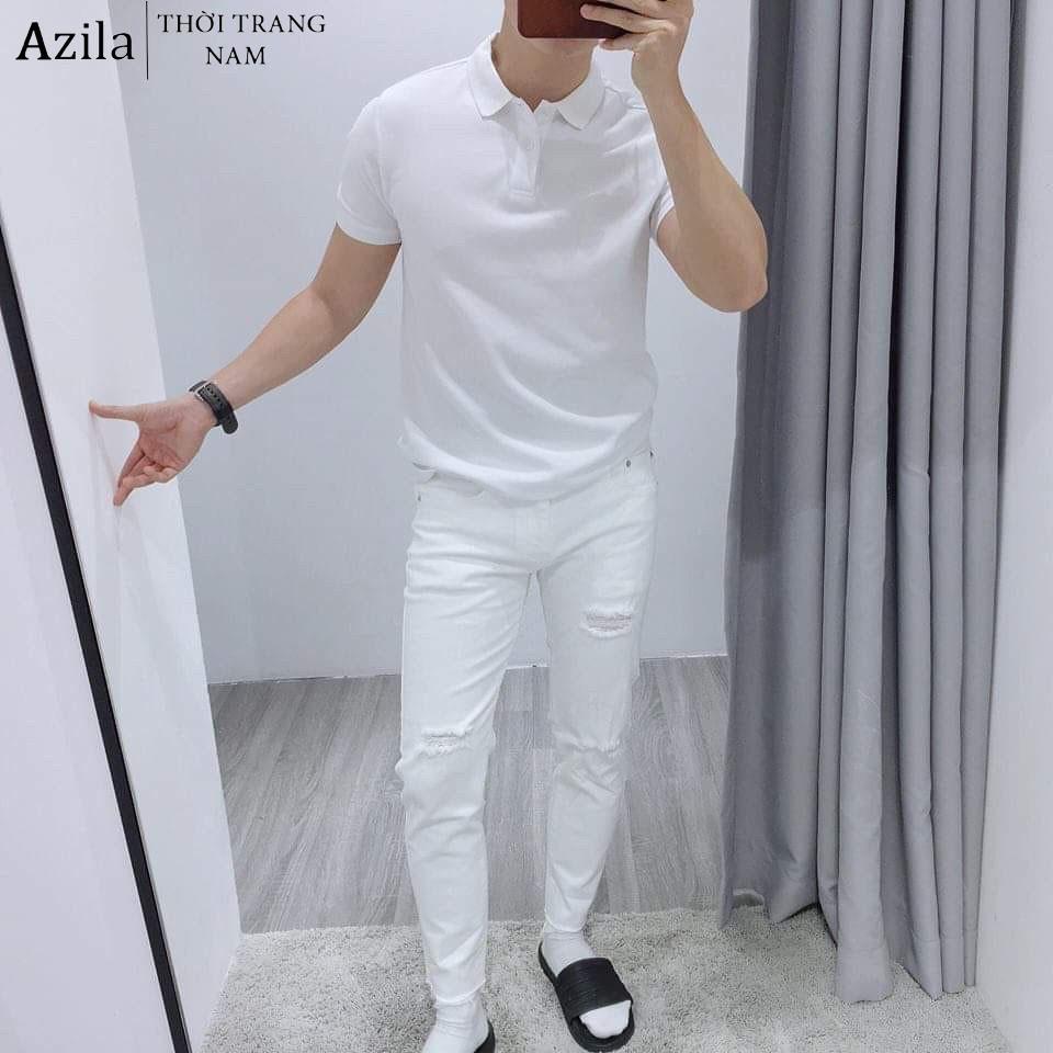 Áo Polo Nam Tay Ngắn, Cổ Bẻ Basic Màu Trơn Cao Cấp, Chất liệu Cotton Cá Sấu Cao Cấp