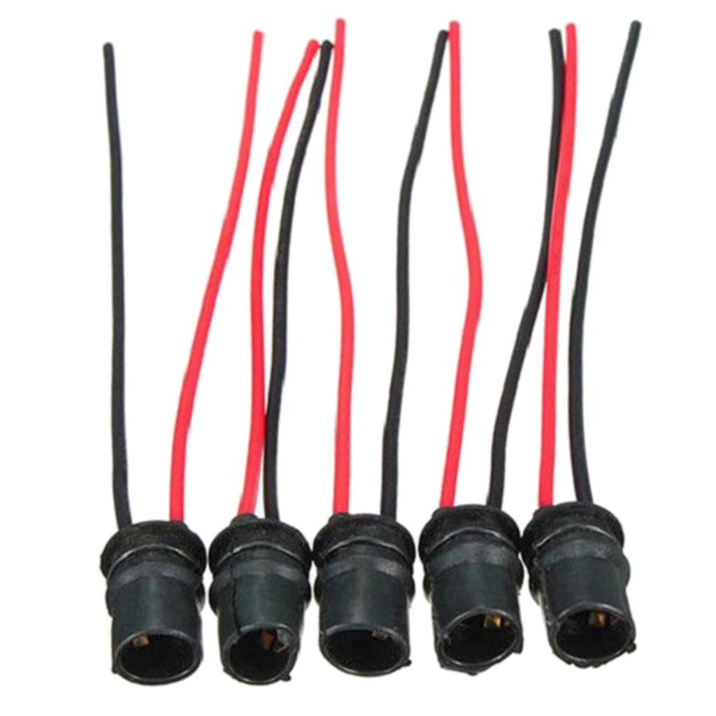 5packs T10  Wedge Light Bulb Socket Connector Holder For Auto Truck Boat