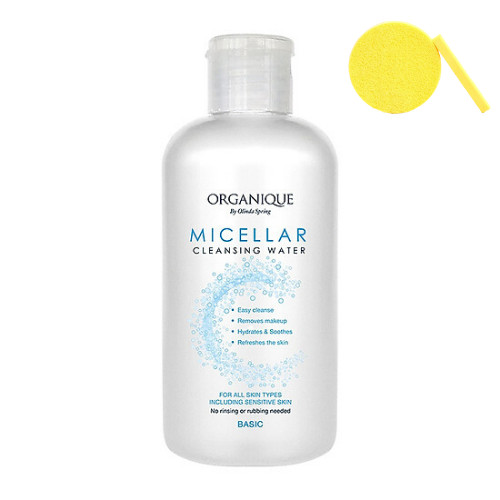 Organique Micellar Water Ladies - Nước tẩy trang Micellar (200ml) - Tặng Kèm Mút Rửa Mặt