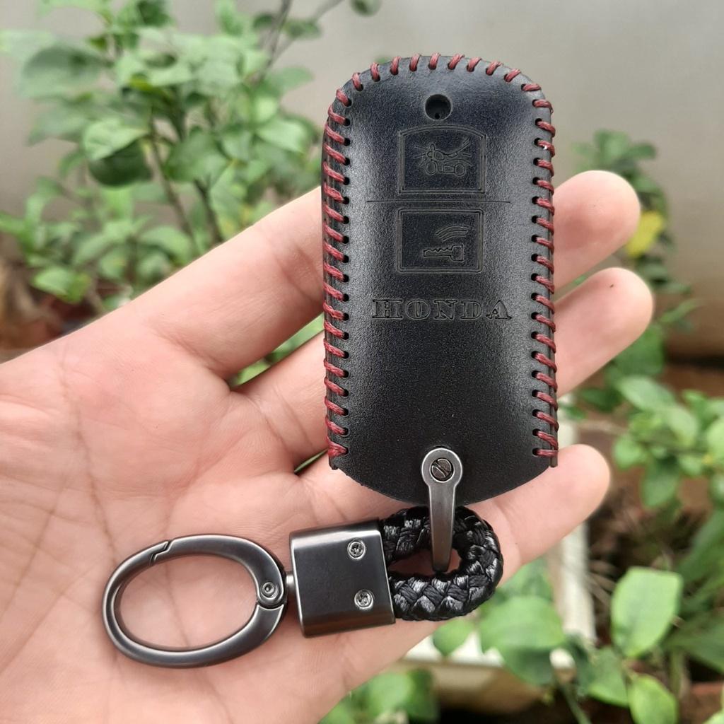 Bao Da Chìa Khóa Xe Máy Honda Da Bò, Khắc Tên, Số ĐT Chủ Xe