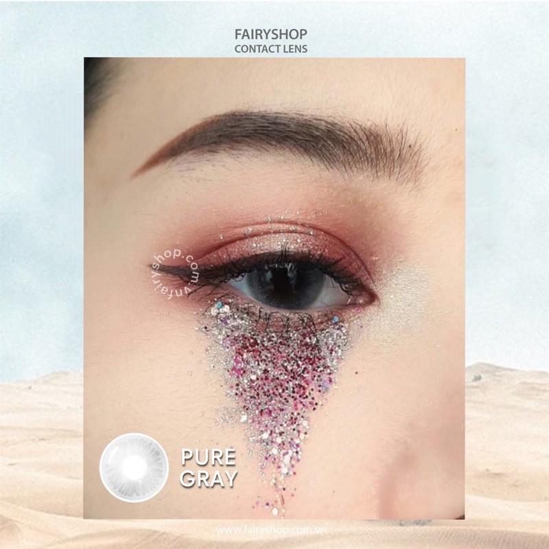 Kính Áp Tròng Pure Gray 14.0mm - Kính Áp Tròng Cao Cấp FAIRY SHOP CONTACT LENS độ 0 đến 8