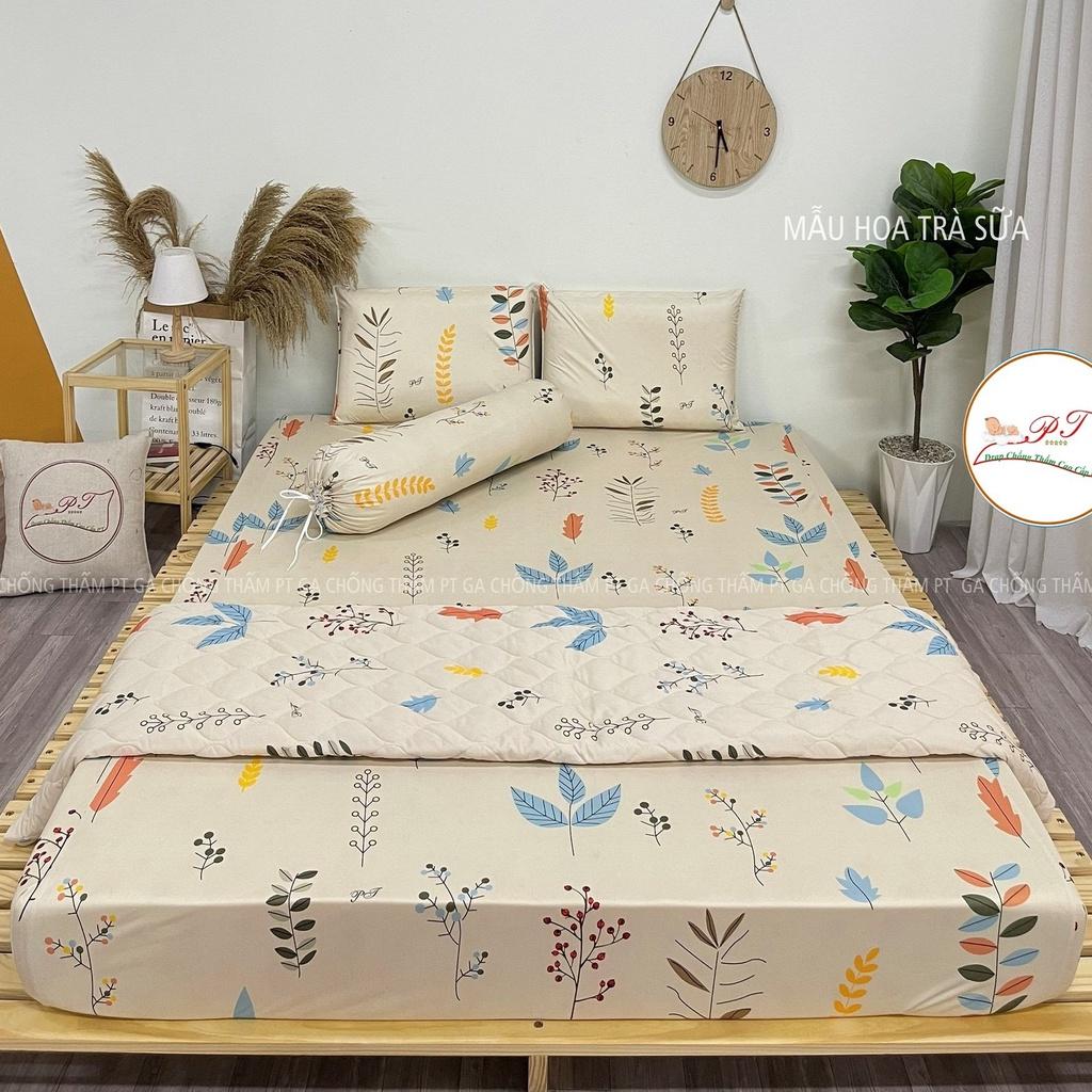 Ga chống thấm 100% cotton cao cấp cho bé, drap chống thấm chính hãng PT, bé tè lau là sạch