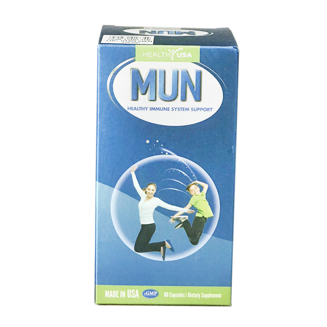 Viên uống MUN HealthyUSA Hỗ trợ tăng cường đề kháng, giúp giảm nguy cơ viêm đường hô hấp