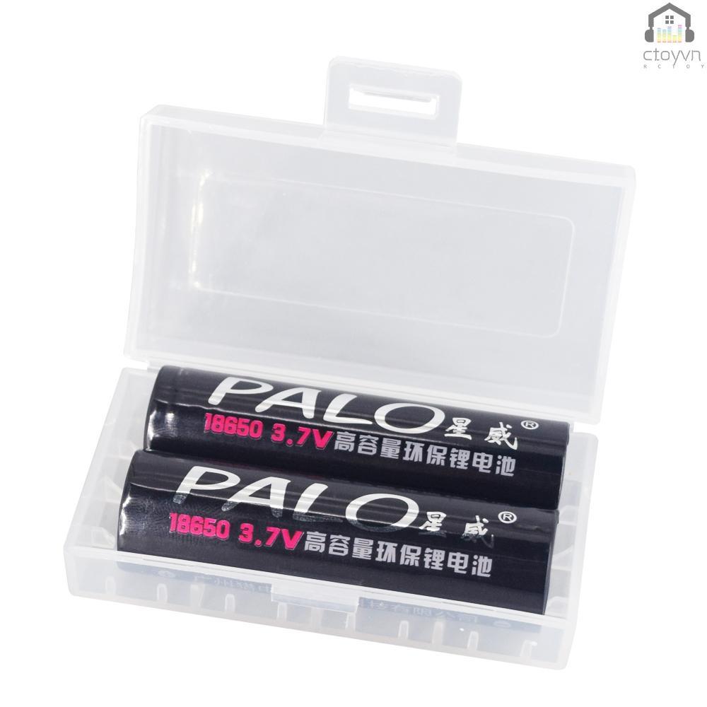1 hộp nhựa trong suốt đựng pin 18650 chất lượng cao 2 18650