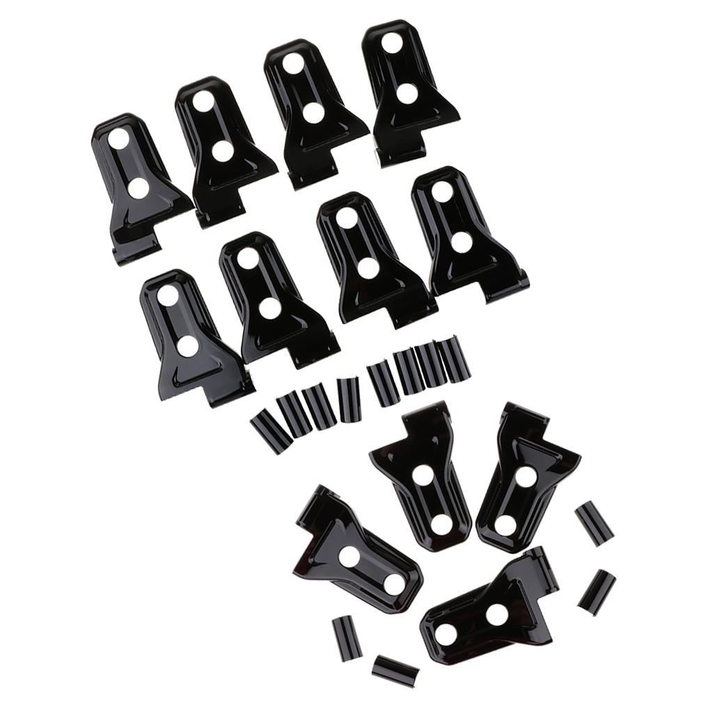 4Pcs Black Door Hinge Covers Trim Fits for 2018 Wrangler JL Unlimited