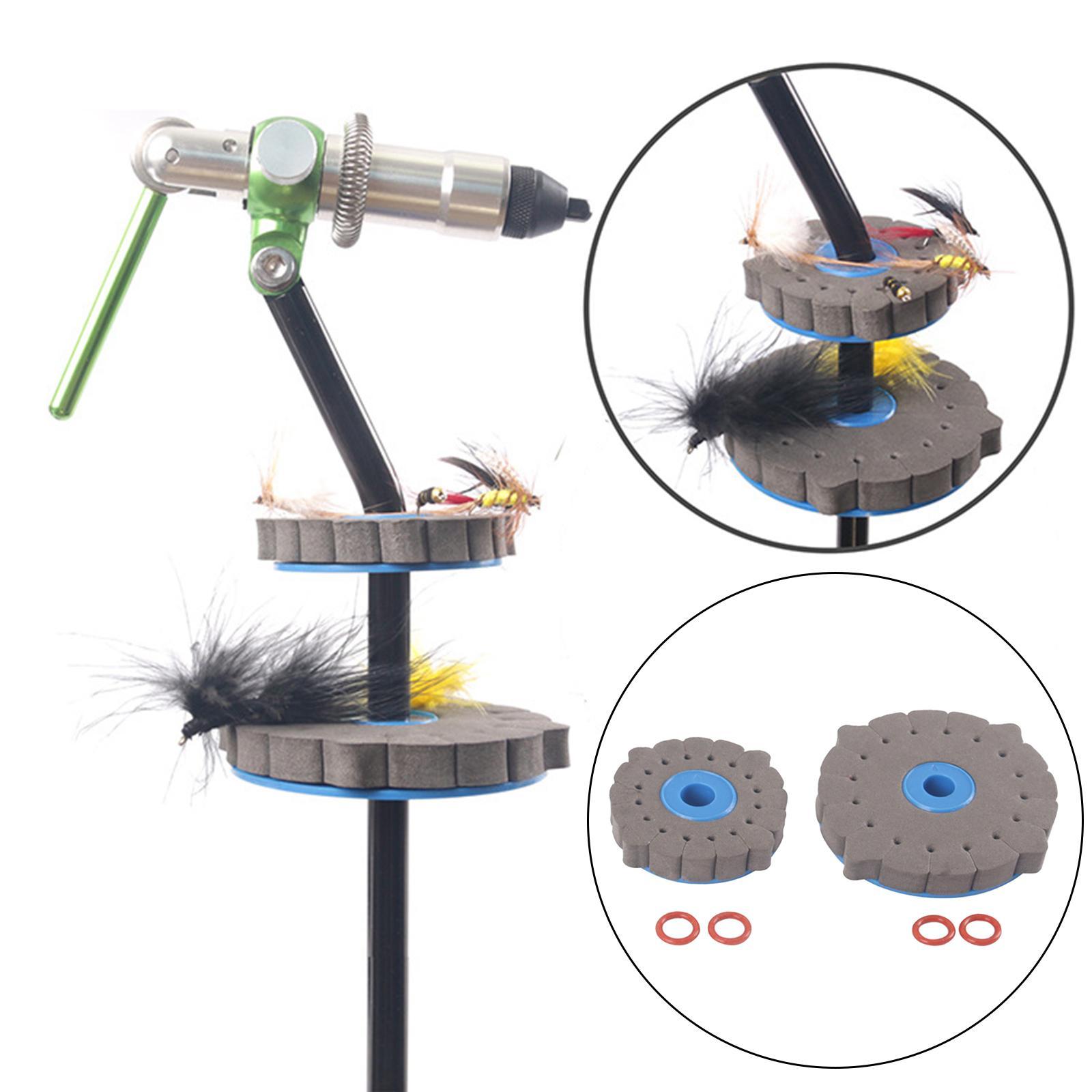 2x Fly Tying Vice ing Racks Foam Accessories Fly Tying Tools Hooks Holder