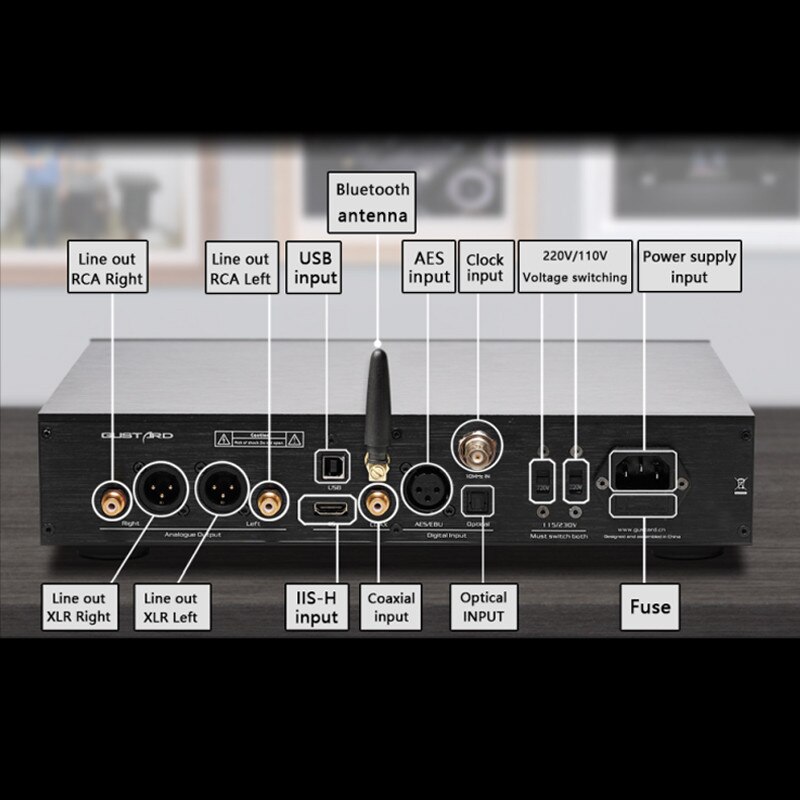 Giải Mã DAC GUSTARD DAC-X26 PRO- 2CHIP ES9038PRO- MQA - Hàng Chính Hãng