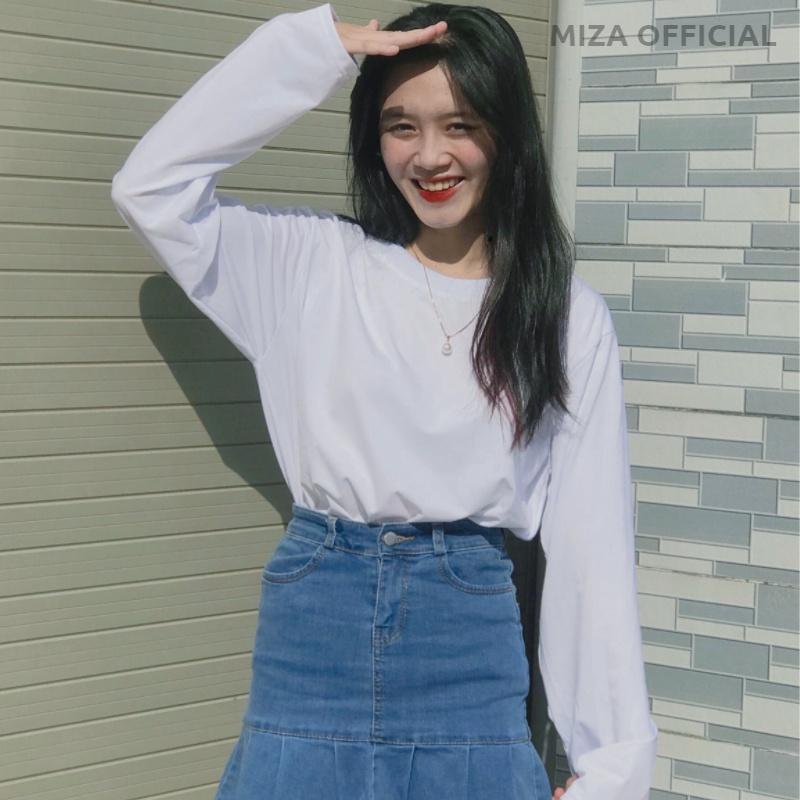 Áo phông tay dài sweater unisex nam nữ thun form rộng teen cổ tròn oversize cotton giá rẻ basic đen trắng freesize TRƠN