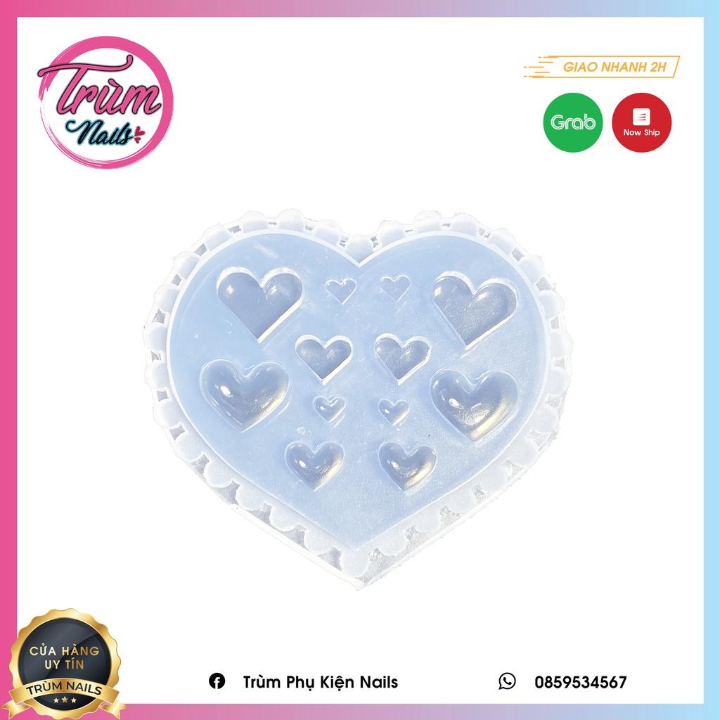 Khuôn nail Bướm, Nơ, Tim, Gấu silicon.