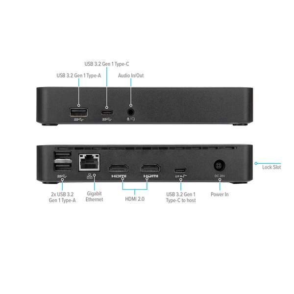 Cổng chuyển Targus DOCK310 Dock USB-C DV4K DOCK310USZ-50 - Hàng Chính Hãng