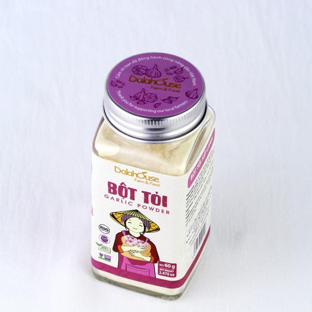 Bột Tỏi Sấy Lạnh Dalahouse 60 Gram, Bột Gia Vị Hữu Cơ Nguyên Chất Công Nghệ Tiêu Chuẩn Châu Âu - Giàu Vitamin và Khoáng Chất Tốt Cho Cơ Thể, Phòng Ngừa Cảm Cúm, Hỗ Trợ Điều Hòa Huyết Áp, Duy Trì Ổn Định Cholesterol, Nâng Cao Thể Lực, Tăng Cường Sức Khỏe