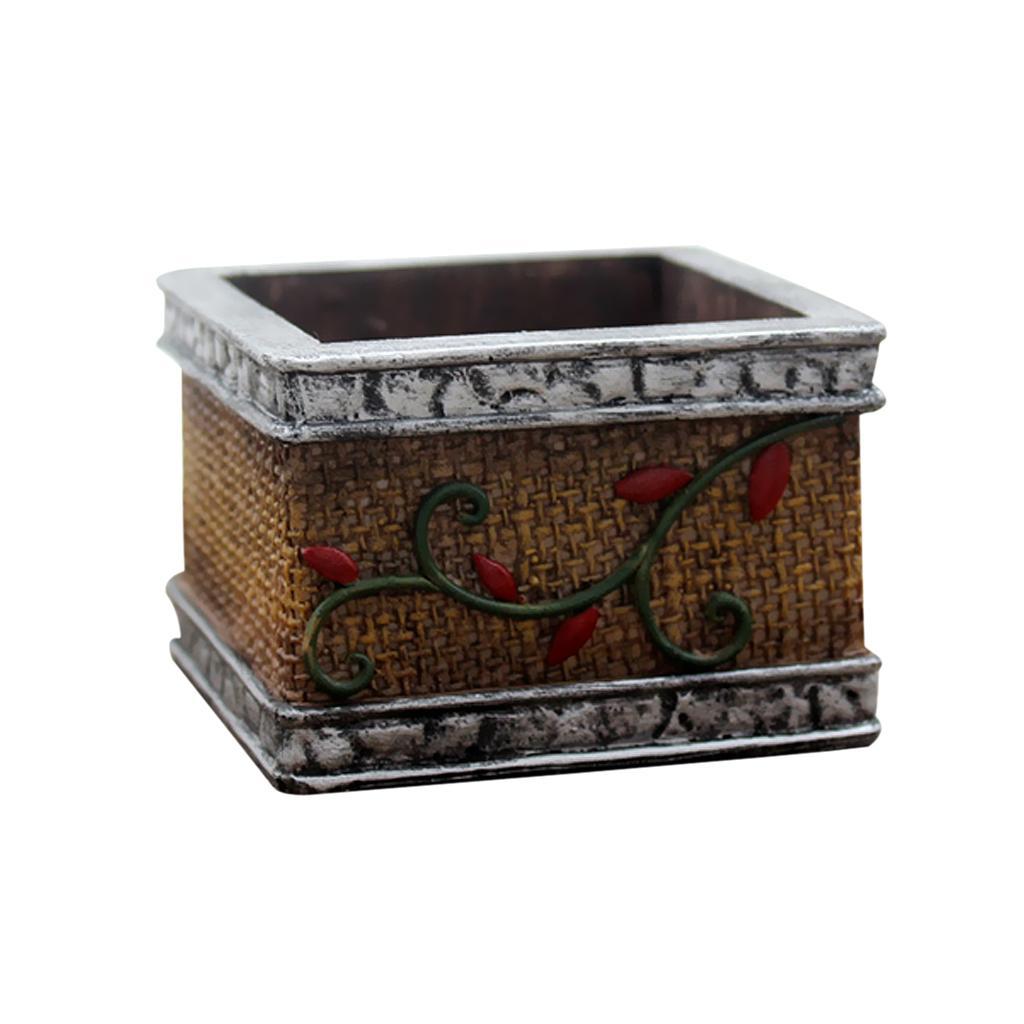 Flowerpot Creative Resin Flower Pot Planter Garden Succulent Plant Decor #2