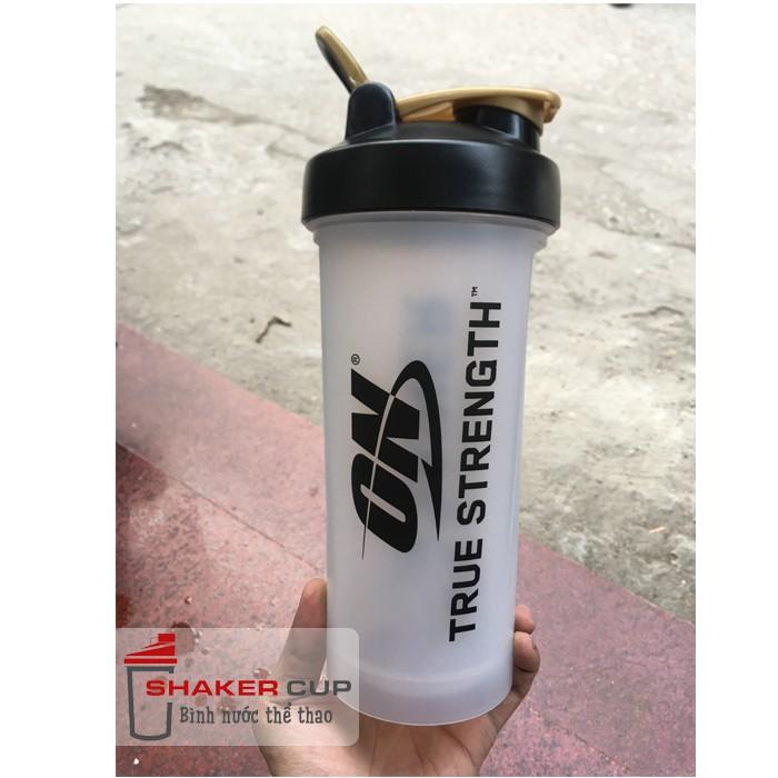 Bình lắc tập gym bình nước thể thao Shake bottle ON Gold Standard chính hãng 1 lít
