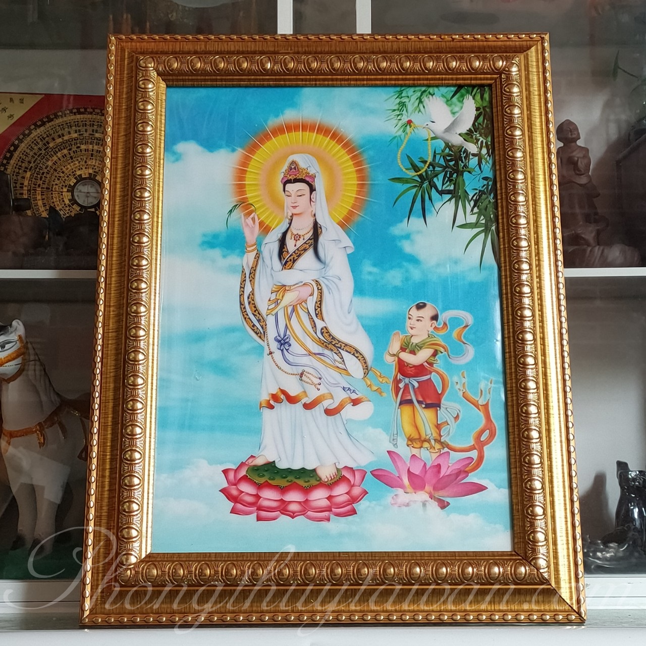 Bài Vị Quan Âm và Đồng Tử
