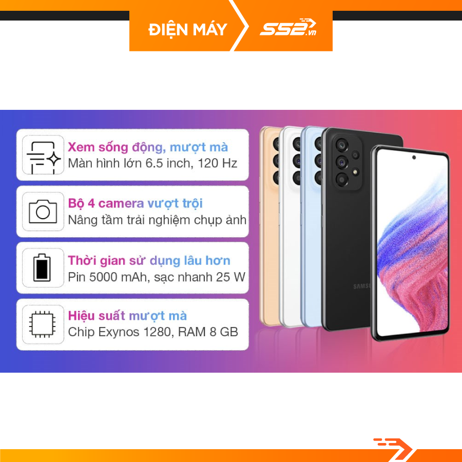 Điện Thoại Samsung Galaxy A53 8GB/128GB - Hàng chính hãng